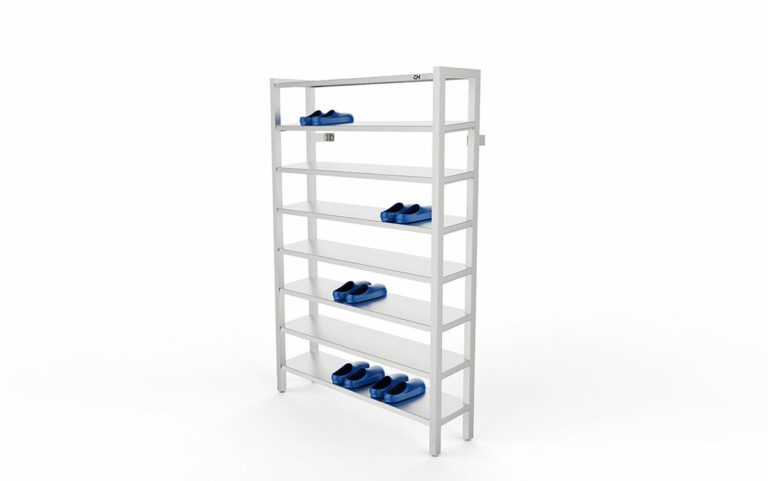 Stainless Steel Mobile Boot Drying Rack - Bunzl Processor Division