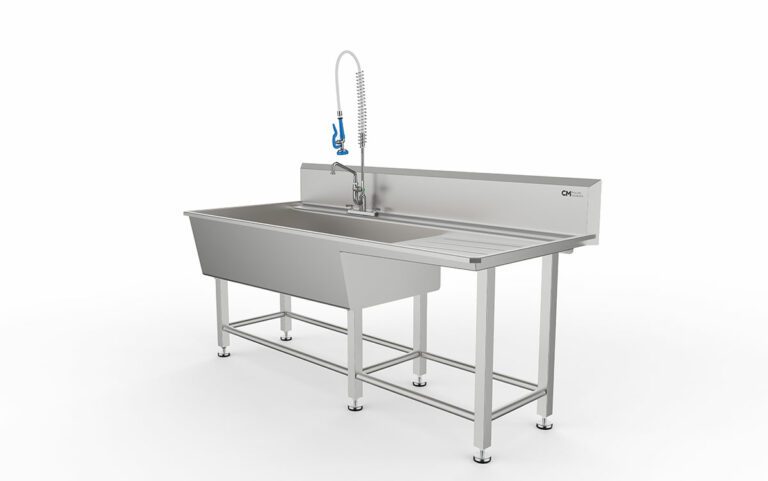 Stainless Steel Large Single Bowl Sink with Drainboard